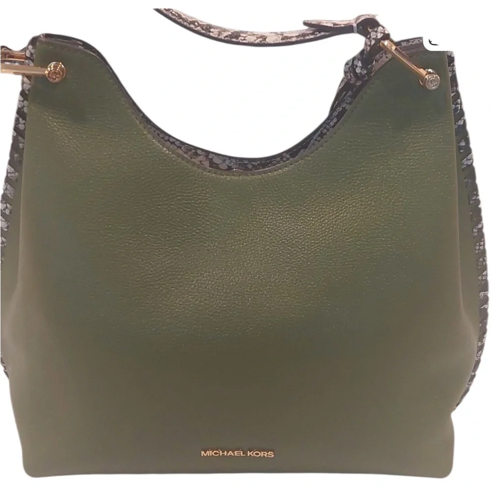 Michael Kors Joan Green & Black Snake Pattern